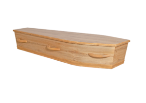 Highland Light Oak woodgrain casket
