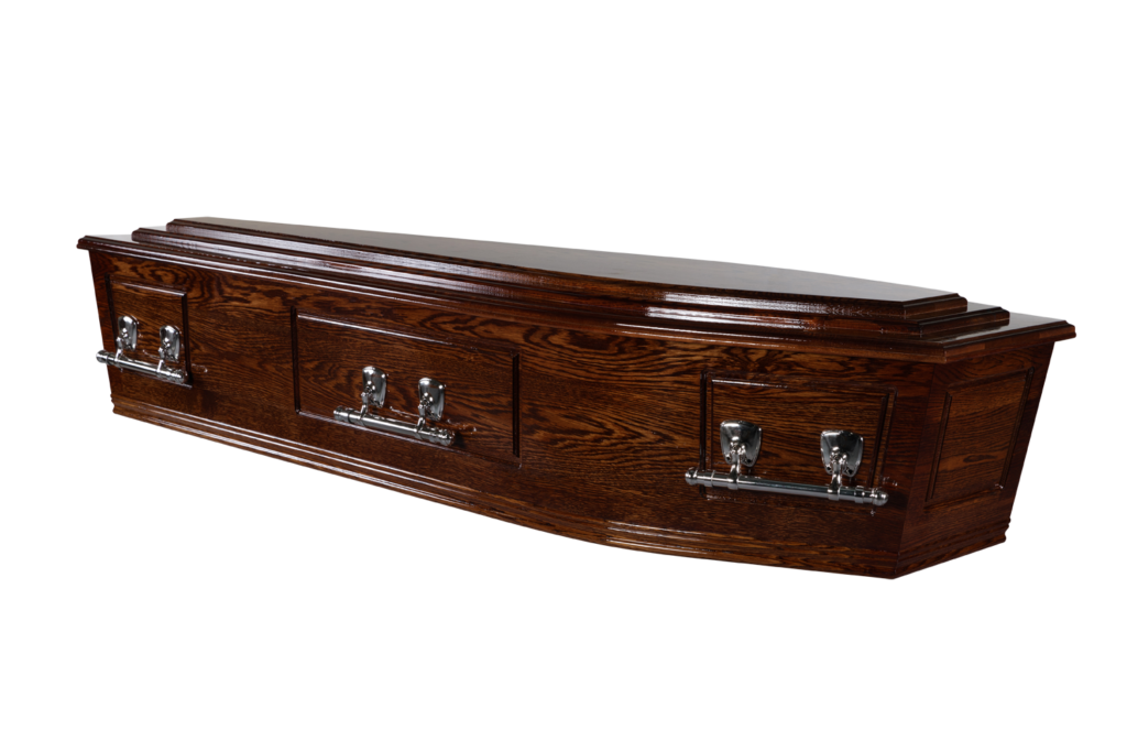 Lincoln Solid Dark Oak casket