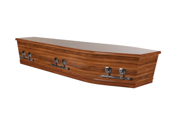 Norfolk Rimu Woodgrain casket: flat lid