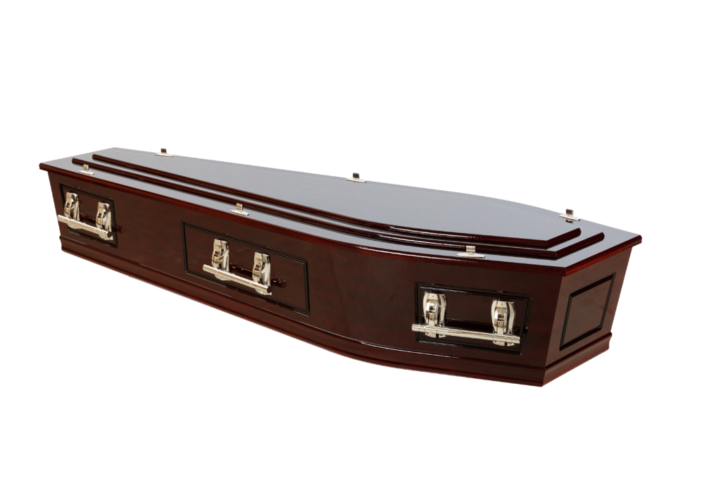 Hereford Rosewood Woodgrain casket with routed panels